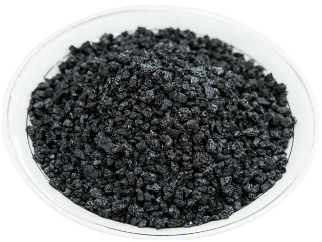 Calcined petroleum coke is used as a carburizer